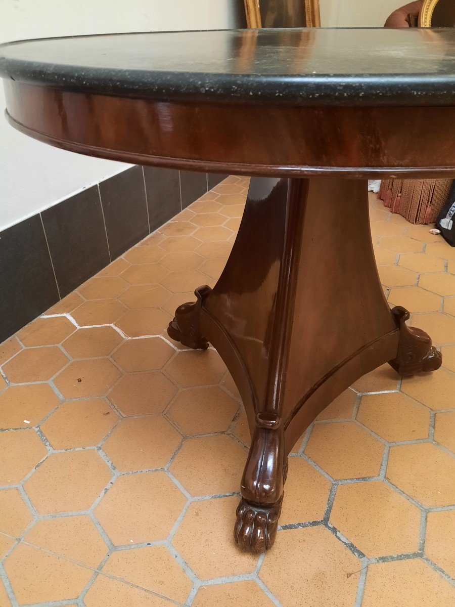 Gueridon en acajou d'époque restauration XIXème -photo-3