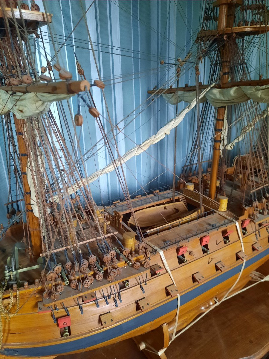 Large Three-masted Ship Model.-photo-1