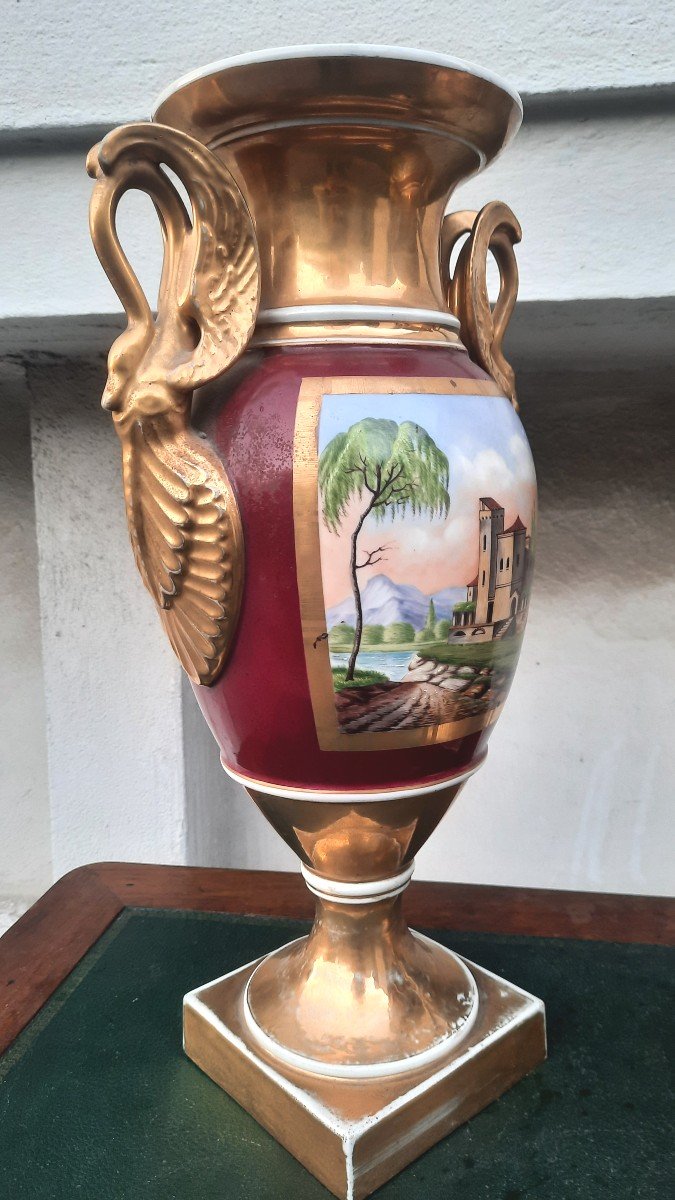 Grande paire de vases empire XIXème -photo-1