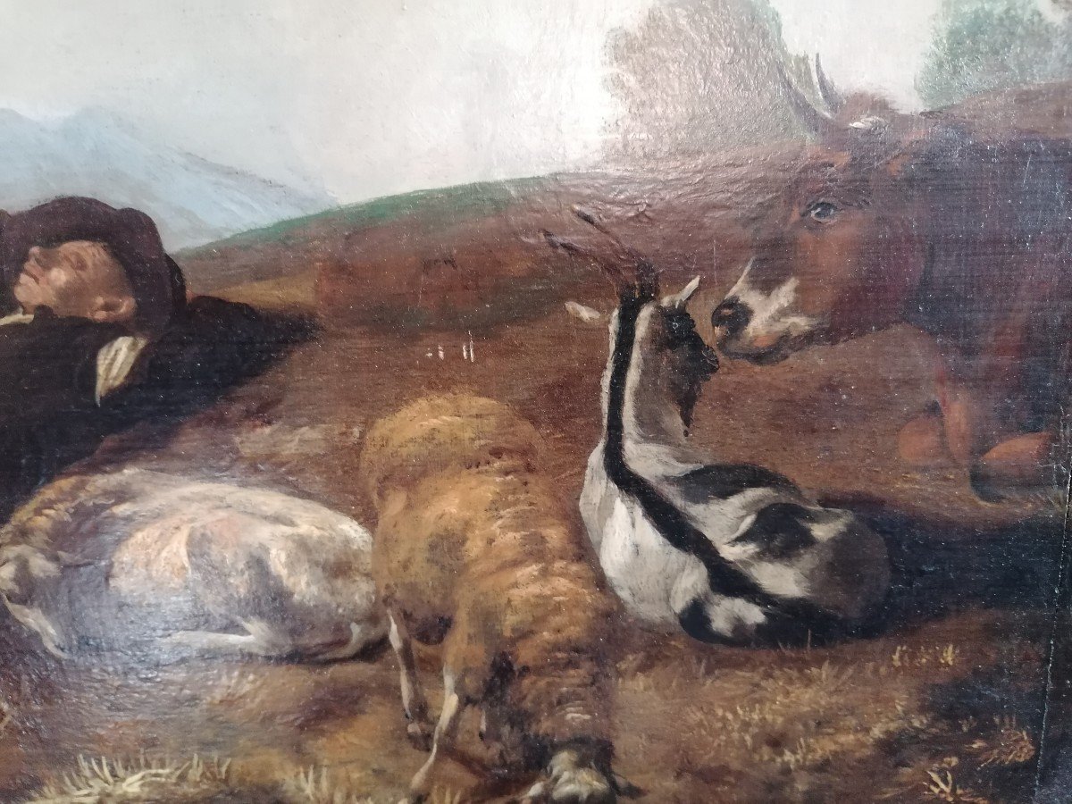 Peinture Sur Bois Berger Dormant-photo-3