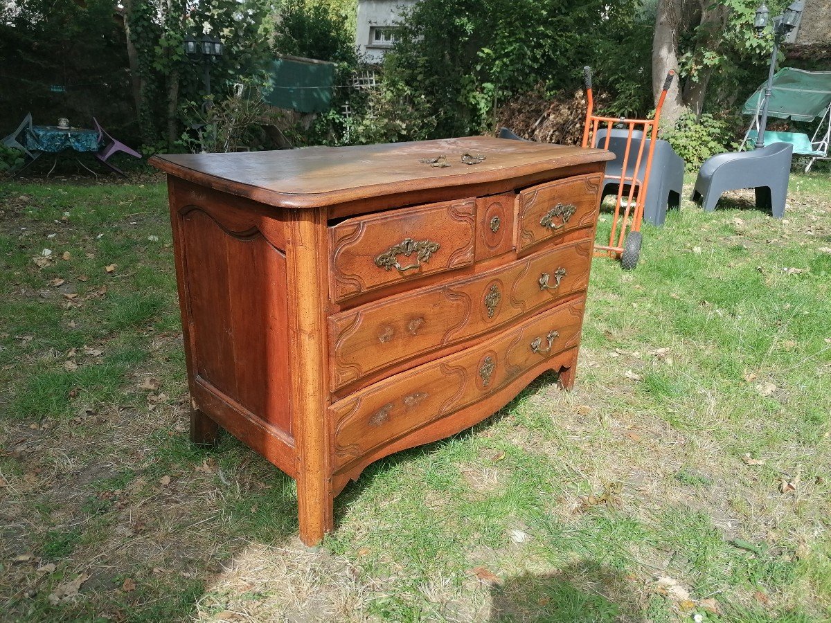 Parisian Walnut Commode 18th-photo-3