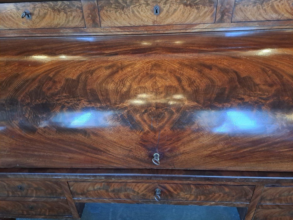 Beautiful Cylinder Desk In Mahogany 19th-photo-4