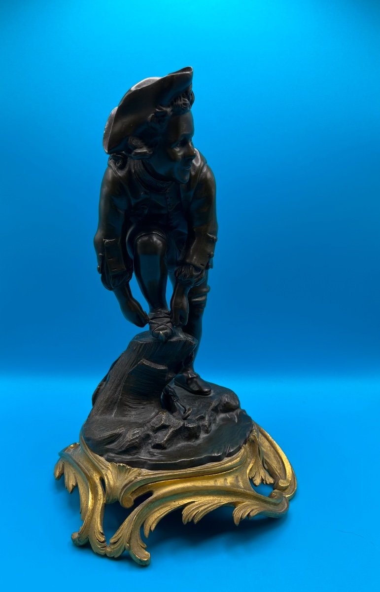 Sculpture En Bronze Le Patineur époque XIXème-photo-2