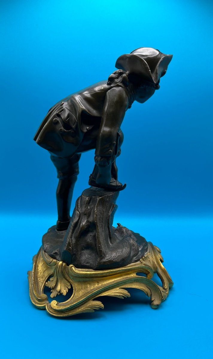 Sculpture En Bronze Le Patineur époque XIXème-photo-4