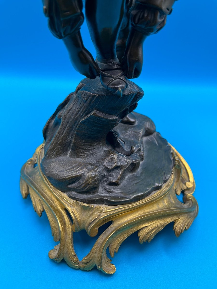 Sculpture En Bronze Le Patineur époque XIXème-photo-3