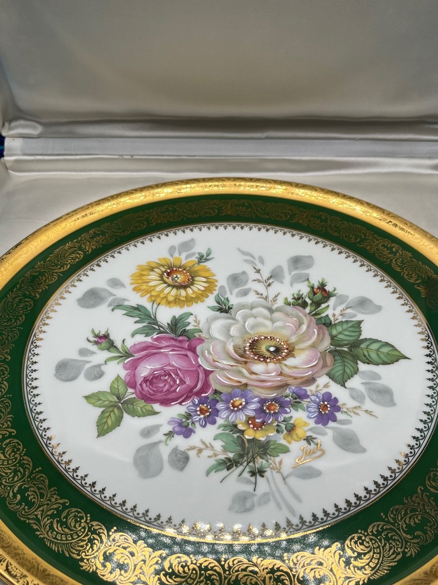 Grand Plat Limoges à Décor De Fleurs-photo-3