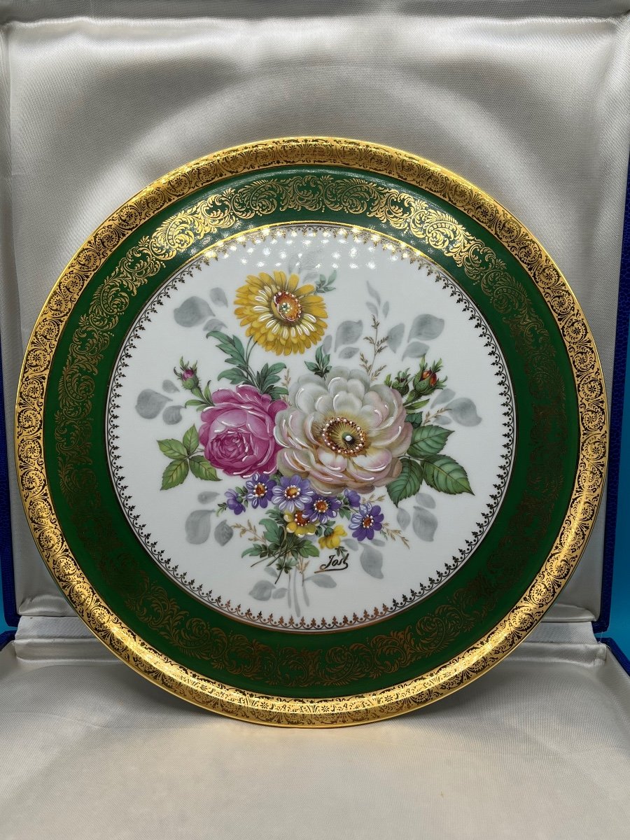 Grand Plat Limoges à Décor De Fleurs-photo-4