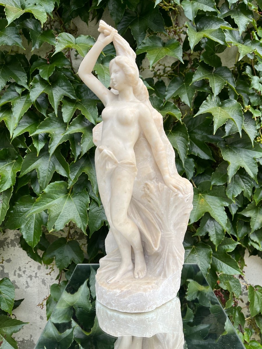 19th Century Draped Woman Sculpture