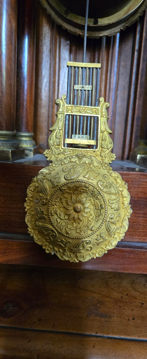 Napoleon III Mahogany Column Clock-photo-4