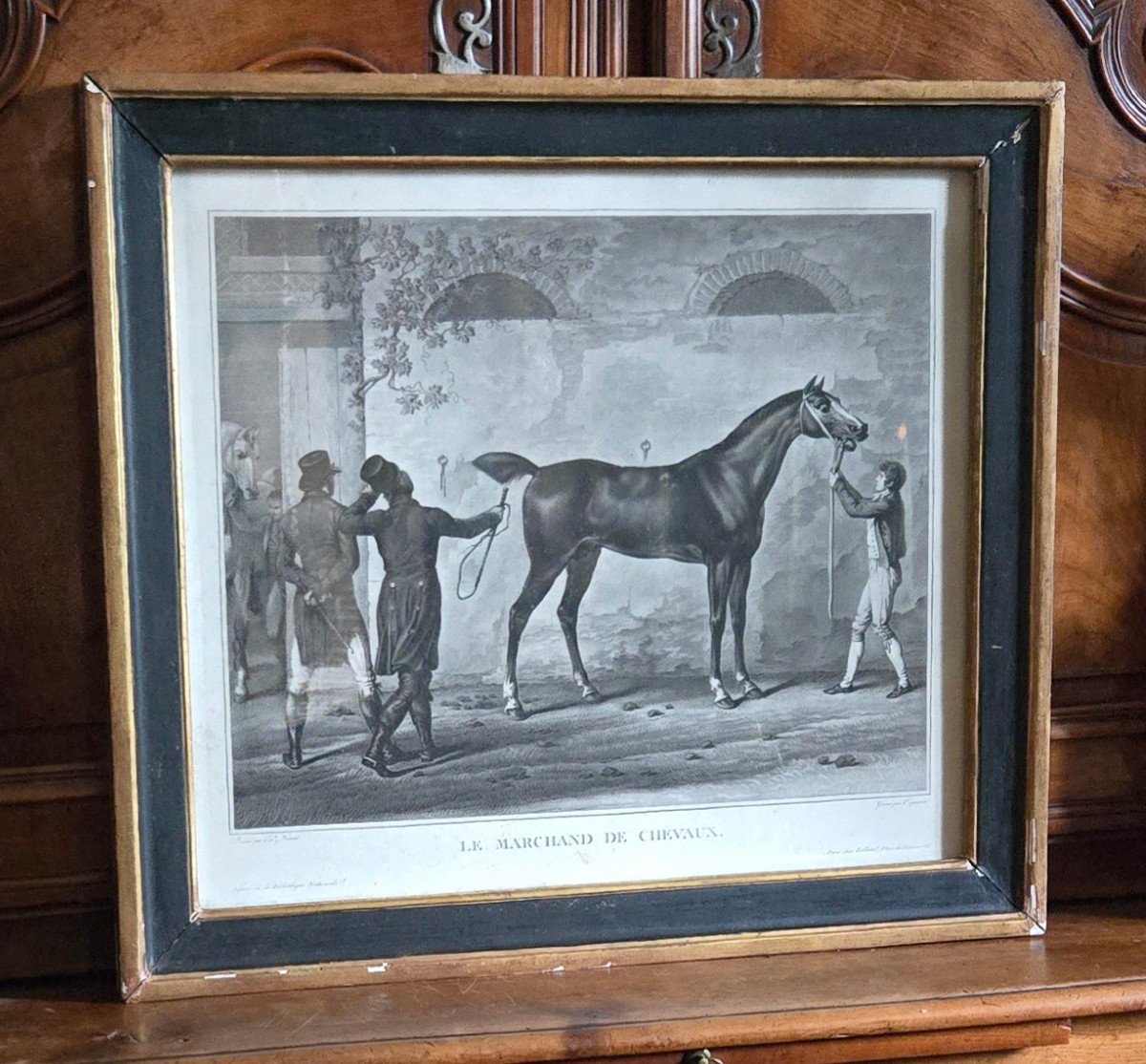 Pair Of Black And White Lithographs