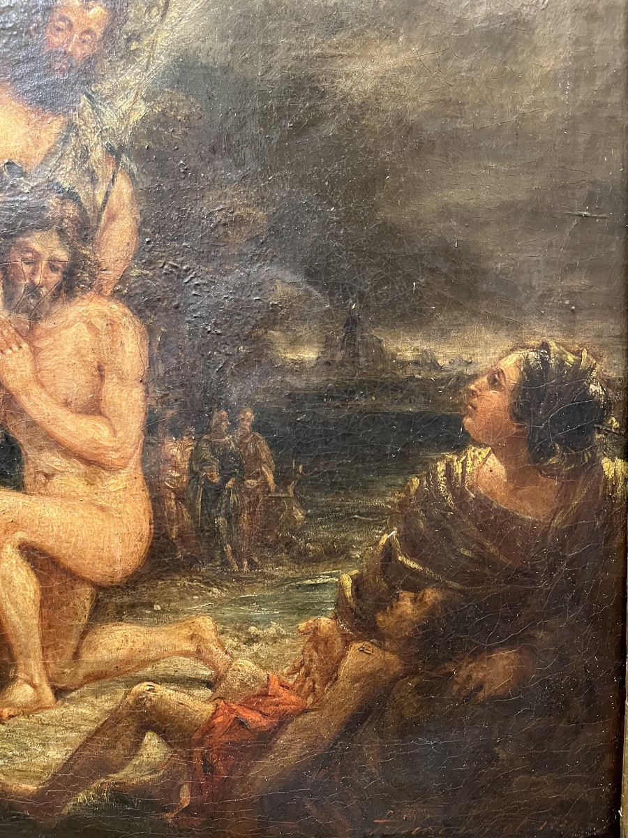 École du XIXEME Le baptême du christ. -photo-1