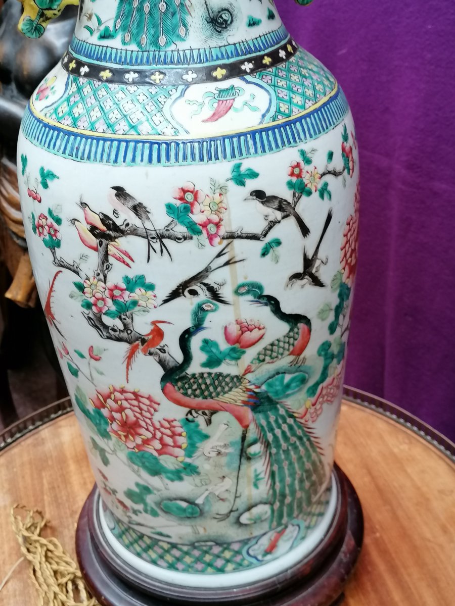 Chinese Vase Mounted In Lamp-photo-2