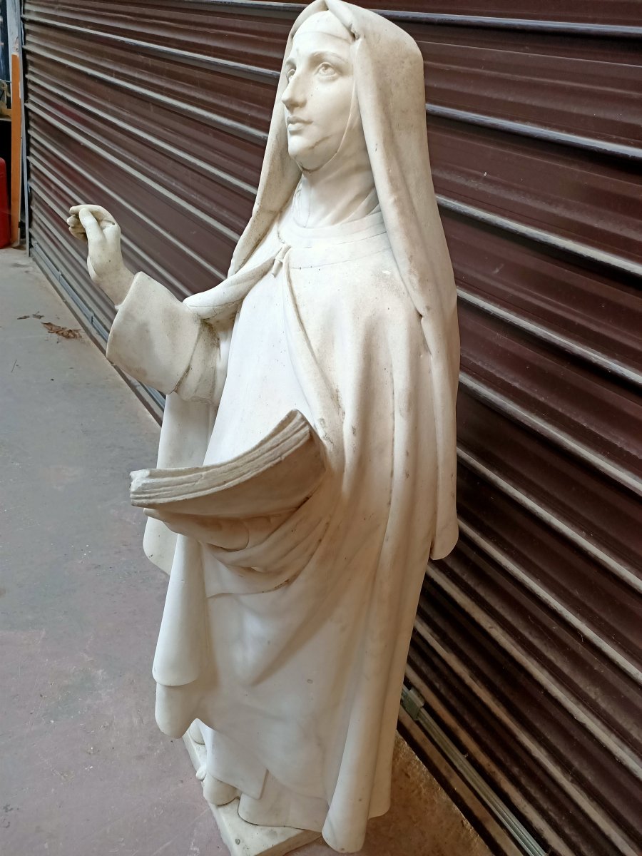 Great Virgin In Marble Nineteenth-photo-3