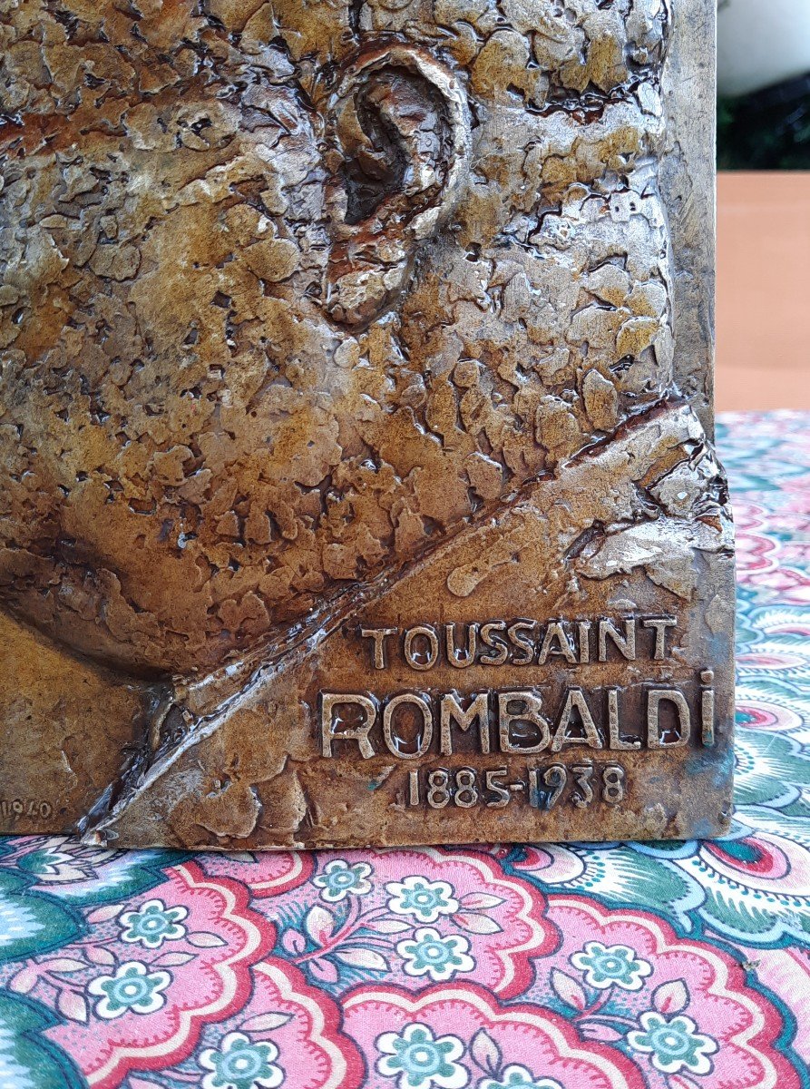 Bas Relief In Bronze Mr. Rombaldi-photo-2