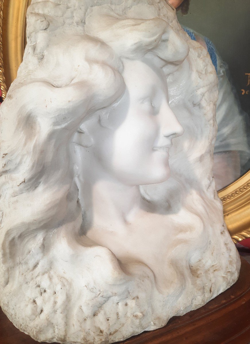 Profile de femme en marbre -photo-3