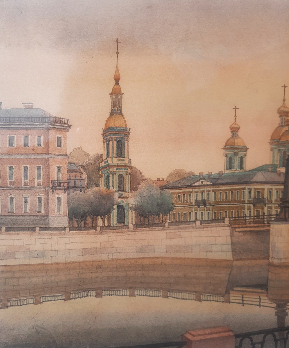 Russian Watercolor "st. Petersburg"-photo-4