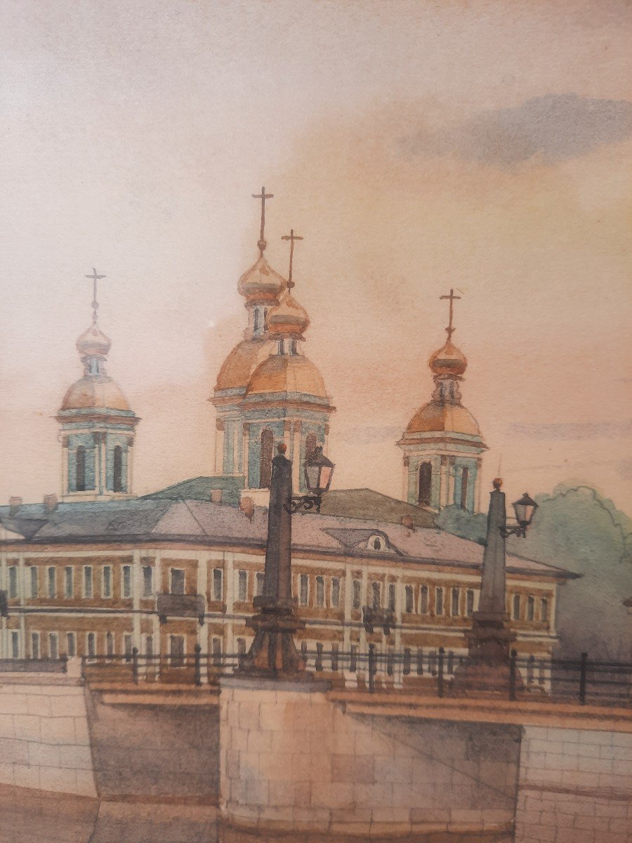 Russian Watercolor "st. Petersburg"-photo-4