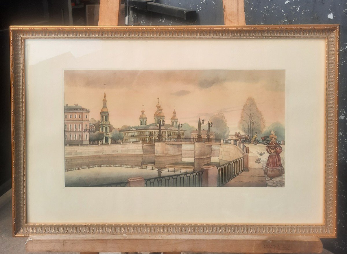 Russian Watercolor "st. Petersburg"