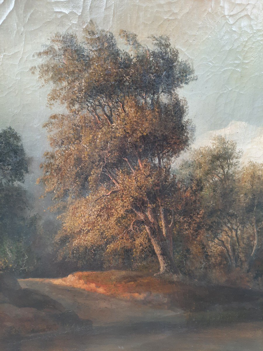 19th Century Mountain Landscape Scene-photo-2