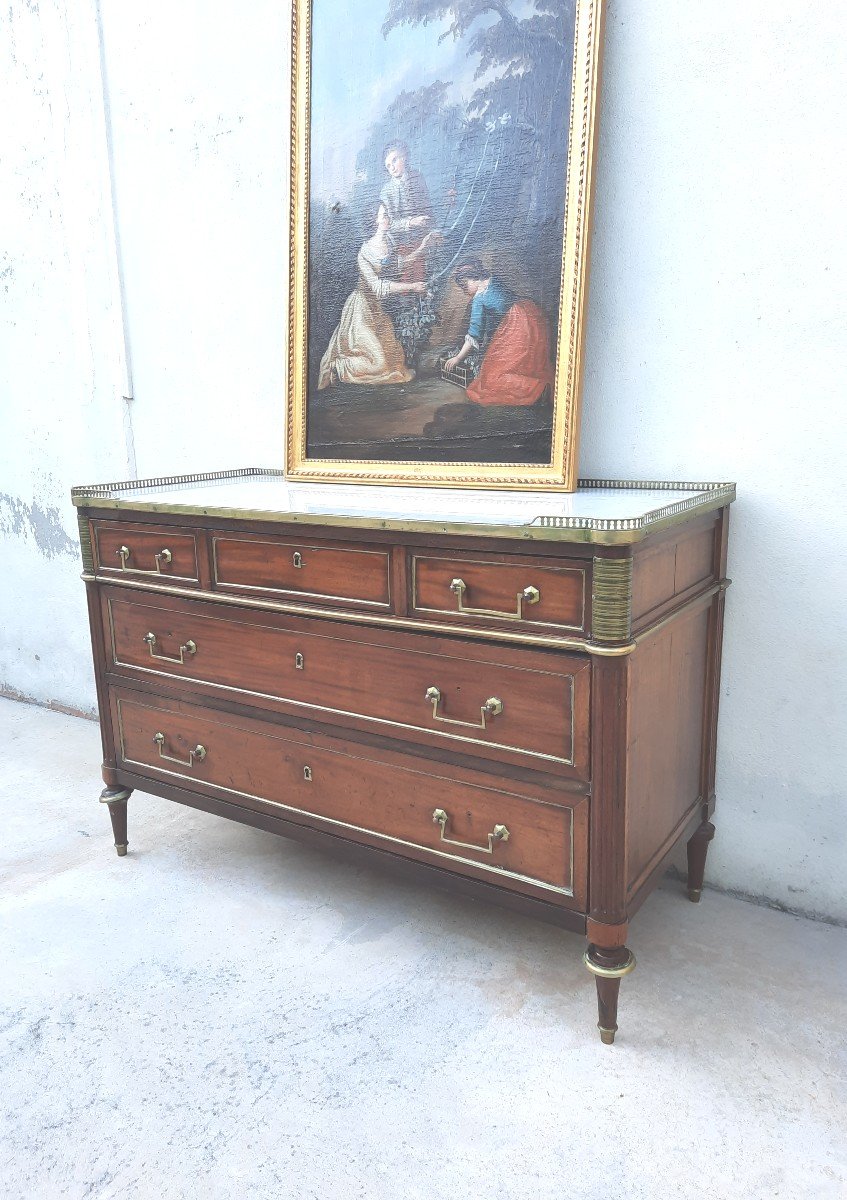 Louis XVI Period Chest Of Drawers In 18th Century Mahogany