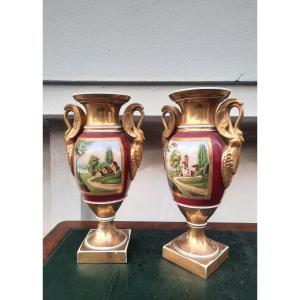 Grande paire de vases empire XIXème 