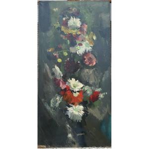 Bouquet De Fleurs Sur Toile