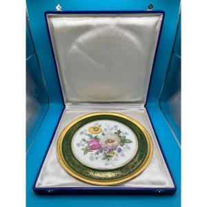 Large Limoges Dish With Flower Decor