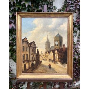 Tableau Scène De Ruelle époque XIXème 