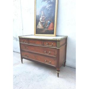 Louis XVI Period Chest Of Drawers In 18th Century Mahogany