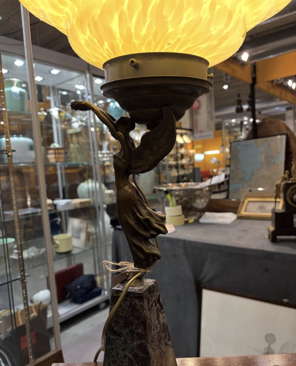 Lampe en bronze, Art déco-photo-2