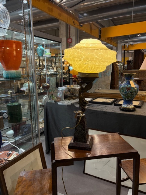 Lampe en bronze, Art déco-photo-6