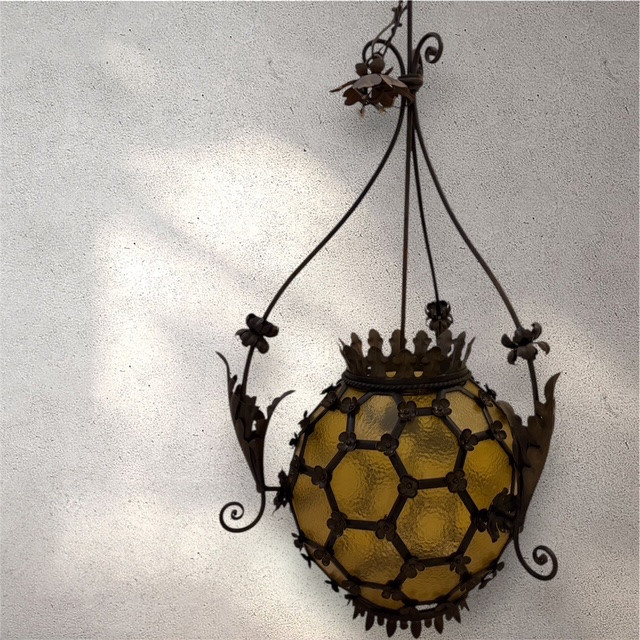 Grand  lustre en fer forgé-photo-4