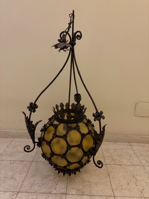 Grand  lustre en fer forgé-photo-1