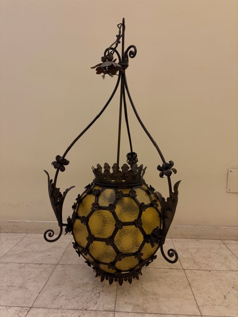 Grand  lustre en fer forgé-photo-4