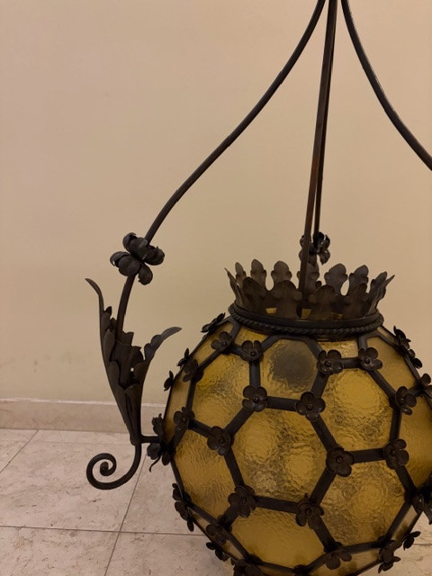 Grand  lustre en fer forgé-photo-6