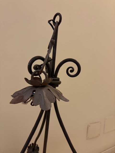 Grand  lustre en fer forgé-photo-7