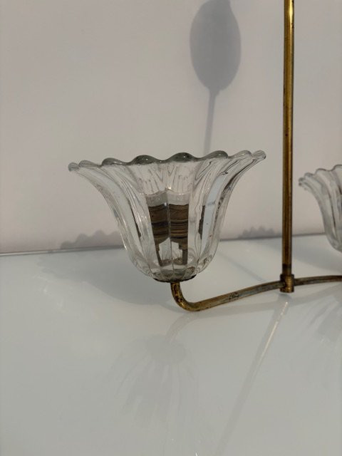 Two-light Chandelier, Art Deco Style-photo-2