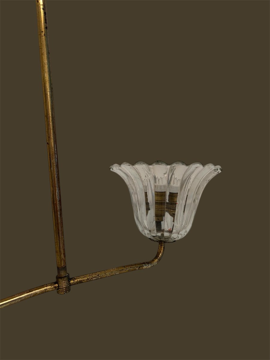 Two-light Chandelier, Art Deco Style-photo-3
