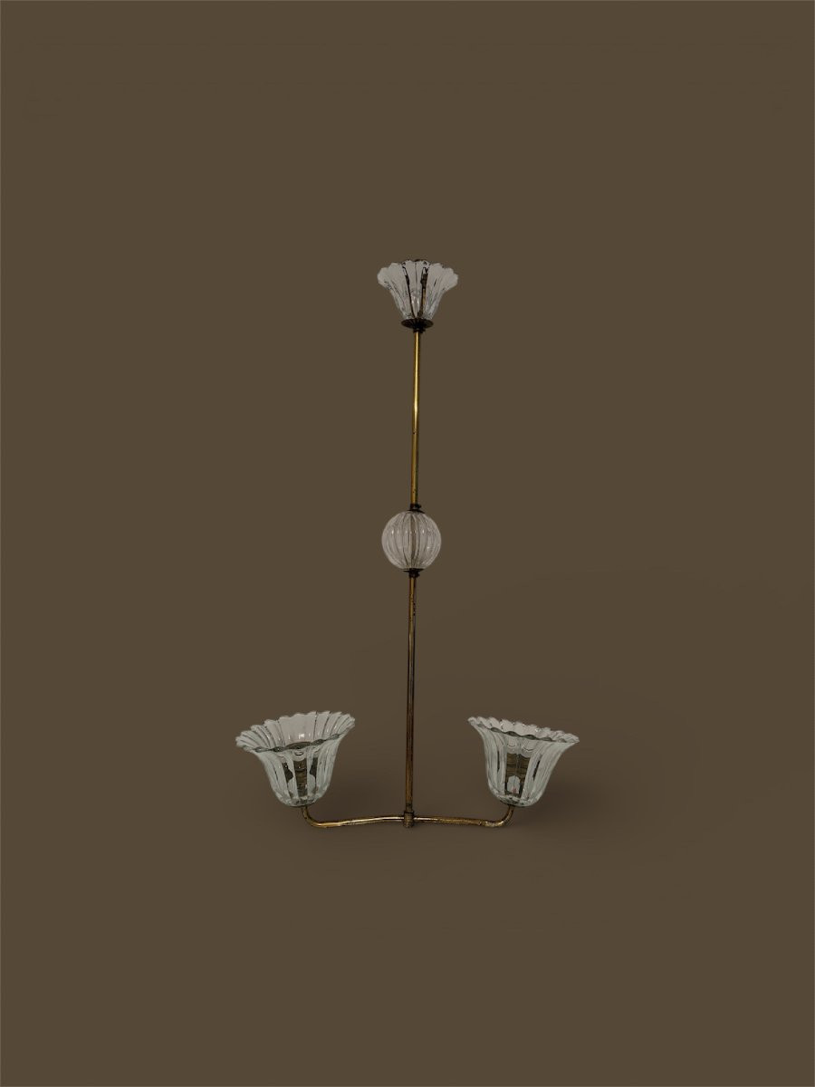 Two-light Chandelier, Art Deco Style-photo-5