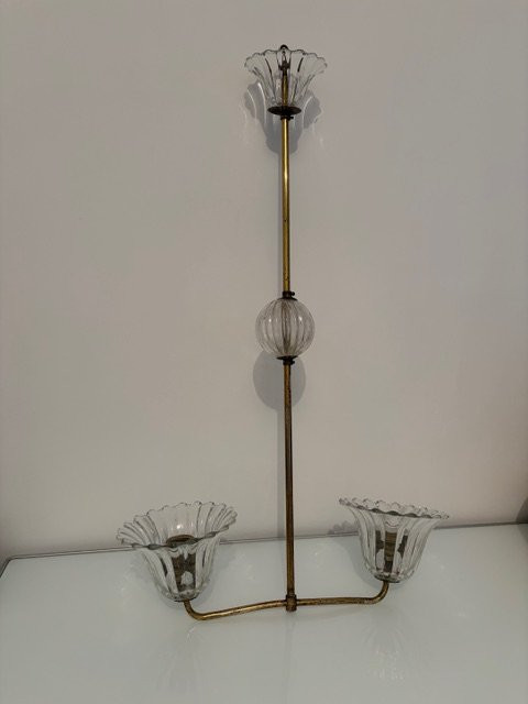 Two-light Chandelier, Art Deco Style-photo-8