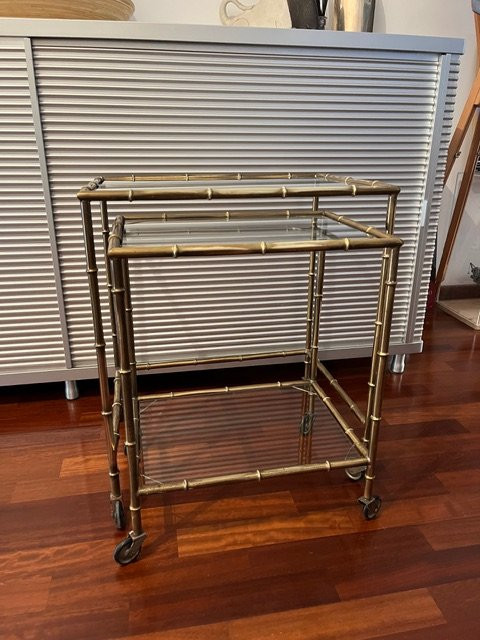 Paire de tables en laiton-photo-2