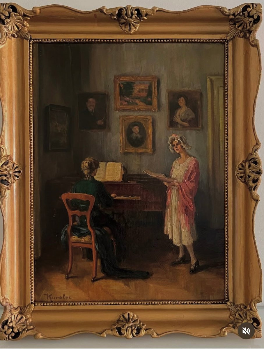 Painting " An Interior With Female Figures", Kurelec-photo-1