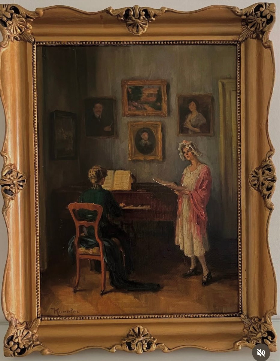 Painting " An Interior With Female Figures", Kurelec-photo-5