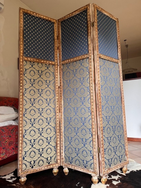 Paravent décoratif ò trois panneaux, Style Louis XVI-photo-2