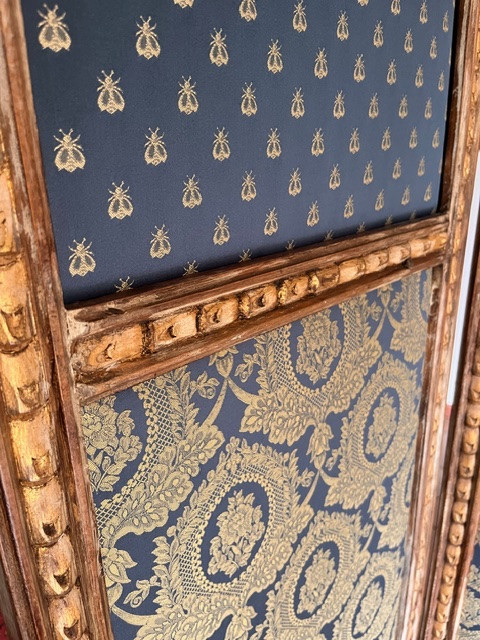 Paravent décoratif ò trois panneaux, Style Louis XVI-photo-8