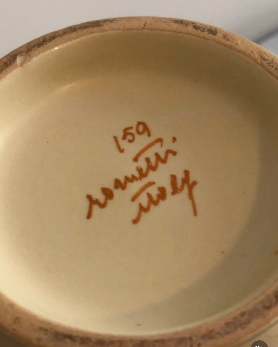 Rometti, vase en céramique ivoire -photo-4