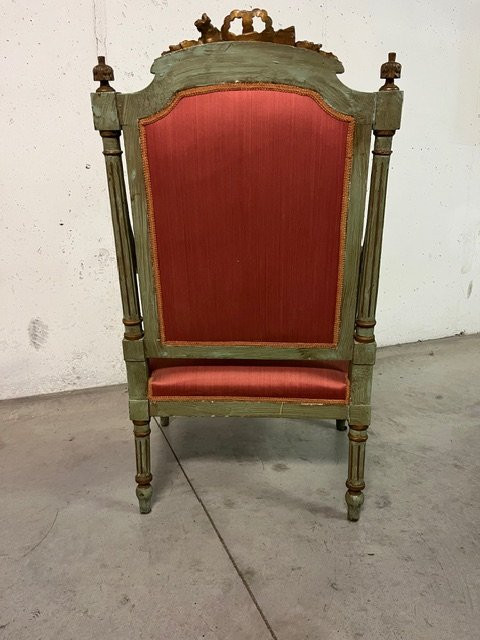 Paire fauteuils  de style Louis XVI-photo-4