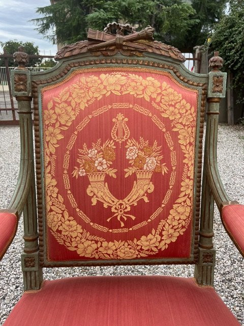 Paire fauteuils  de style Louis XVI-photo-6