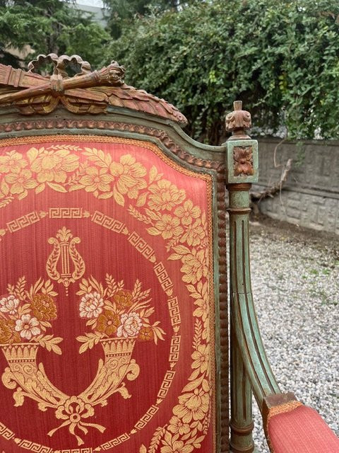 Paire fauteuils  de style Louis XVI-photo-7