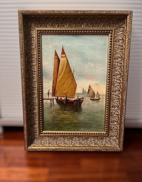 Seascape, Oil On Canvas, G. Marchini -photo-4